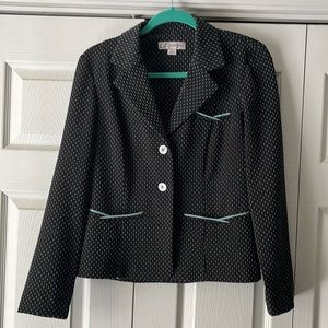 Dotted black suit jacket